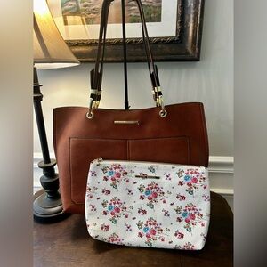 Steve Madden BDonna Tote Bag with Floral Pouch